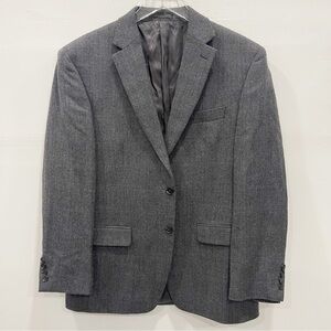 Ralph Lauren Gray Wool Two Button Blazer Jacket Size 40 Short